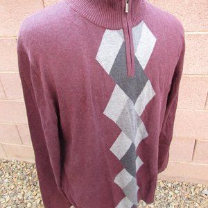 NWT Men's Alfani sweater-Cranberry color - Size Xlarge-lot1B